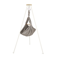 PAULI & CO Federwiegen Motor Pure-Set & Gestell Tripod SMART champagner - Natur Mausgrau