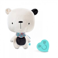 myHummy Teddybär-Kissen Premium - weiß/schwarz
