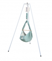 QOOKIE Swing Federwiege mit Motor Cube und Gestell weiß - mint
