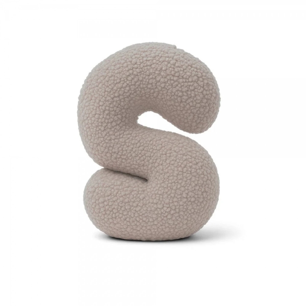 MeowBaby Buchstaben-Kissen Bearly S - taupe
