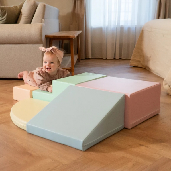 IGLU Softbausteine Spielset Corner Climber - Light pastel