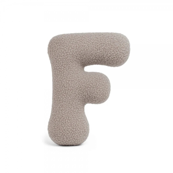 MeowBaby Buchstaben-Kissen Bearly F - taupe