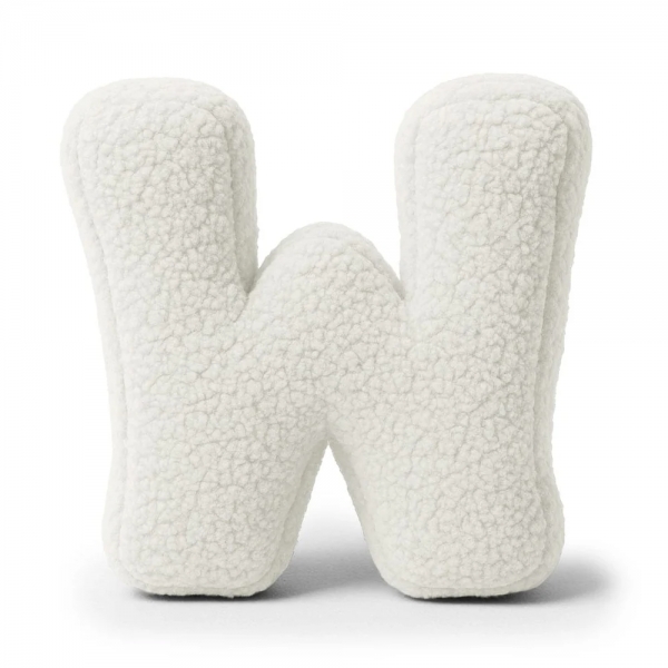 MeowBaby Buchstaben-Kissen Bearly W - creme/weiß