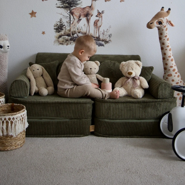 MeowBaby Spielsofa Mini Plus Ästhetik Cord - khaki