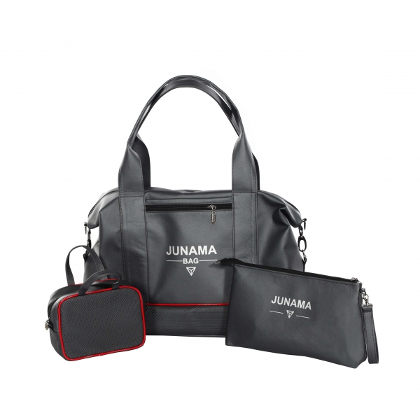 JUNAMA Wickeltasche MAMI BAG - 3 in 1 Set | S-Class 06 - anthrazit