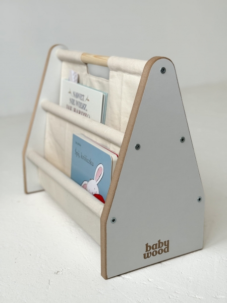 BabyWood Montessori Bücherregal XS - weiß