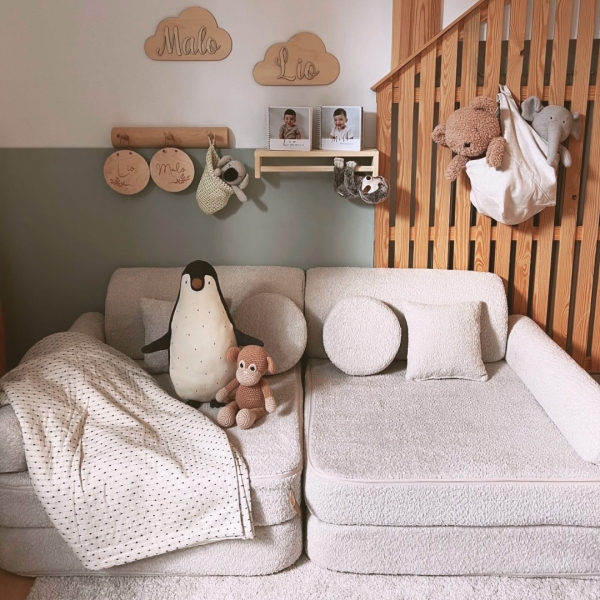 MeowBaby Spielsofa Bouclé Premium - ecru