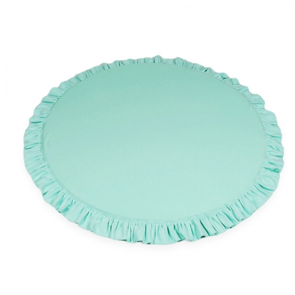 MOJE. Baby Spielmatte mit Volant COTTON - mint