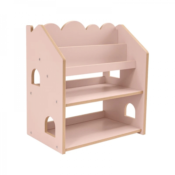MeowBaby 2-in-1 Montessori-Bücherregal Cloud - rosa