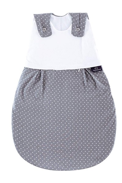 TRÄUMELAND Babyschlafsack Pünktchen grau, Gr. 50/56