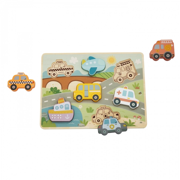 BusyKids Kinder-Puzzle-Sortiere aus Holz &quot;Transport&quot;