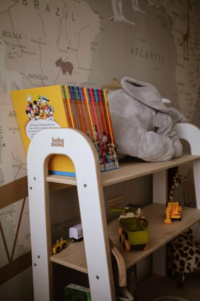 BabyWood Spielzeugregal SLIM S - grau