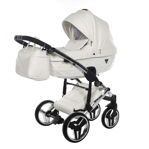 JUNAMA Kombi Kinderwagen INDIVIDUAL 05 2.0 - weiß/silber