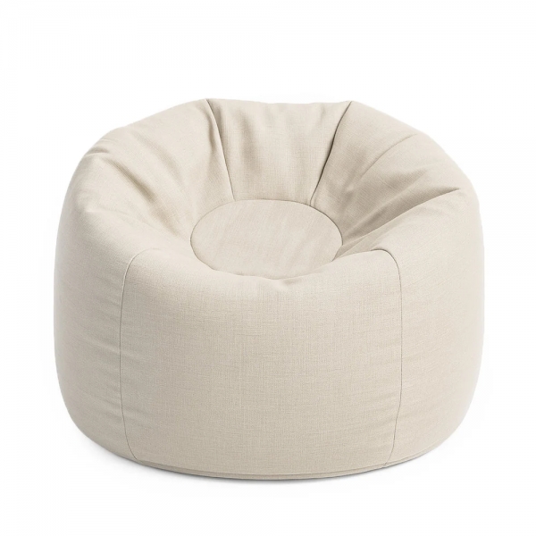 MeowBaby Outzy Kinder-Sitzsack Floreo - Oat Blush Beige