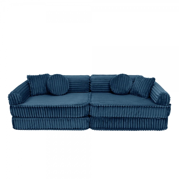 MeowBaby Spielsofa Churros Plüsch-Cord - Midnight Blue