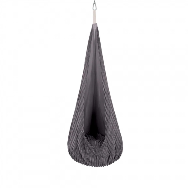 MeowBaby Hängesessel Cocoon Churros Plüsch-Cord - Jurassic Grey