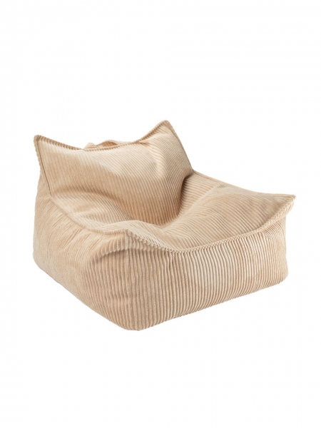 WIGIWAMA Sitzsack Sessel Beige | Cord-Stoff