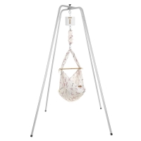 NONOMO Federwiegen Motor MOVE-Set Baby Classic & Gestell Basic silber - Cherry Blossom