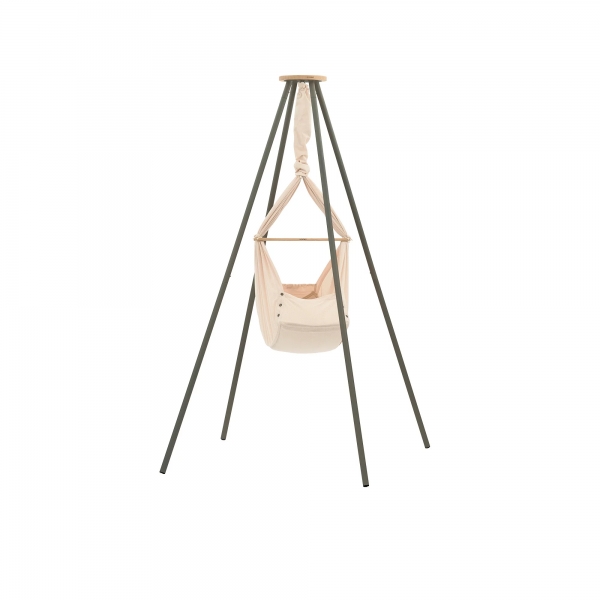 NONOMO Big Dreams Federwiege mit Gestell TIPI anthrazit - Almond