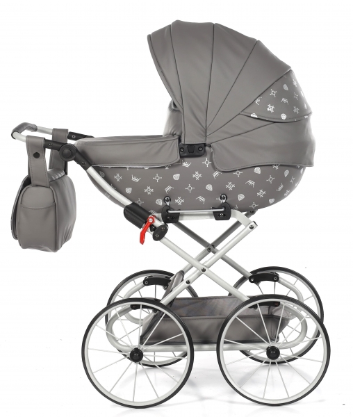 TAKO Puppenwagen Mini Imperial Classic 03 - grau/silber