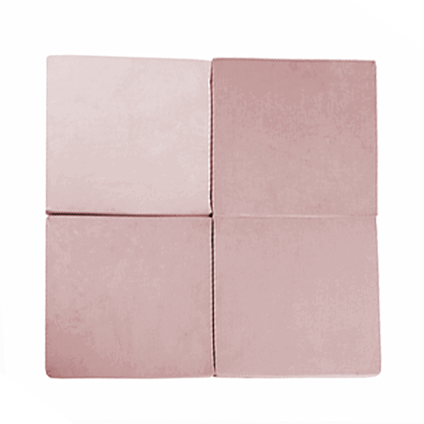 MiSiOO Velvet Baby Spielmatte Quadratisch - pink