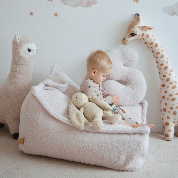 MeowBaby Sitzsack Bearly eckig - creme