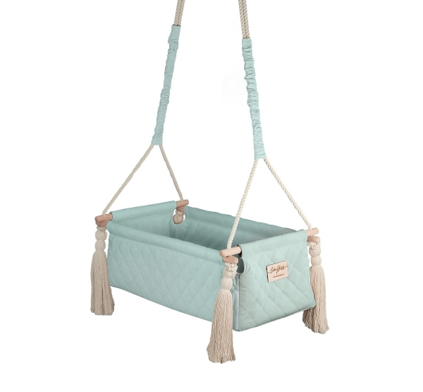 BabySteps Babywiege Newborn Velvet Swing - Mint