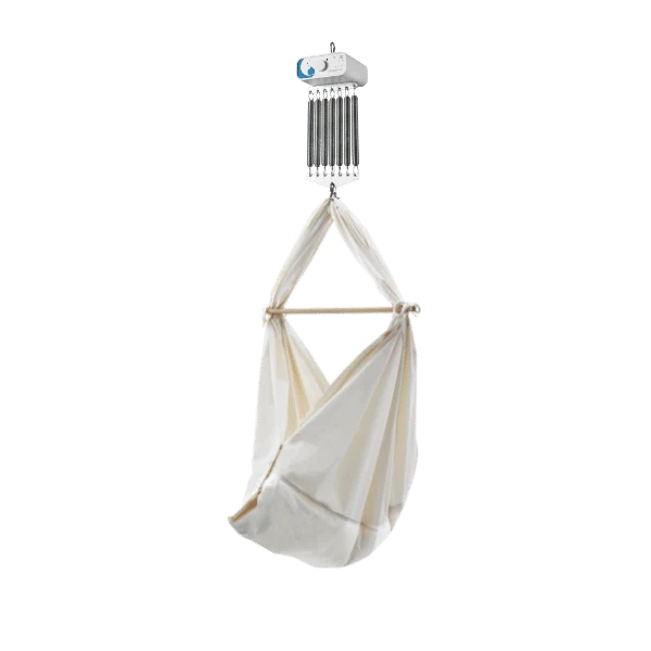 swing2sleep Federwiege Motor heia weiß mit dream2sleep beige