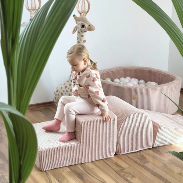 Design4Kids Schaumspielset Jewel Cord mit Bällebad und 200 Bälle - blushed rose