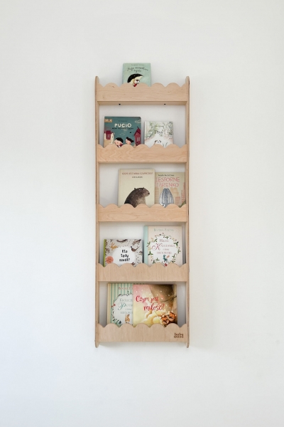 BabyWood Montessori Hängeregal WAVE L - Natur