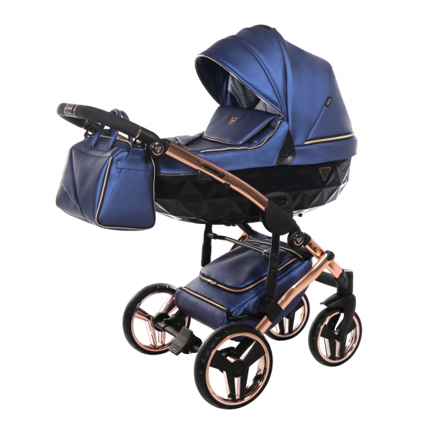 JUNAMA Kombi Kinderwagen DIAMOND FLUO 01 2.0 - blau