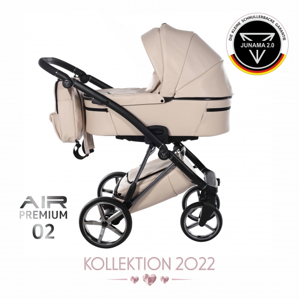 JUNAMA Kombi Kinderwagen AIR PREMIUM 02 2.0 - beige/silber