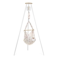 NONOMO Federwiegen Motor MOVE-Set Baby Classic & Gestell TIPI weiß - Cherry Blossom