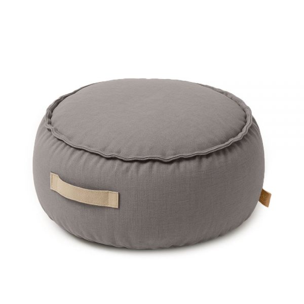 MeowBaby Outzy Kinder-Sitzpouf rund - Drift Clay Taupe