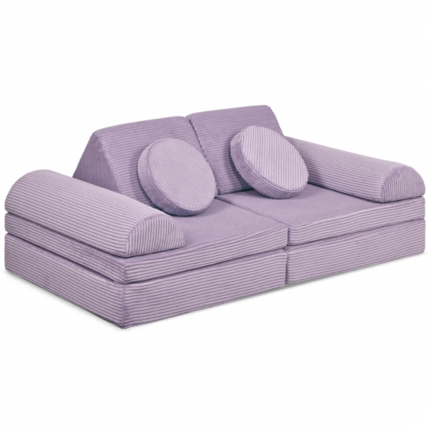 LINODINO Spielsofa Cord Fantasiewelt - Oktopus Lila