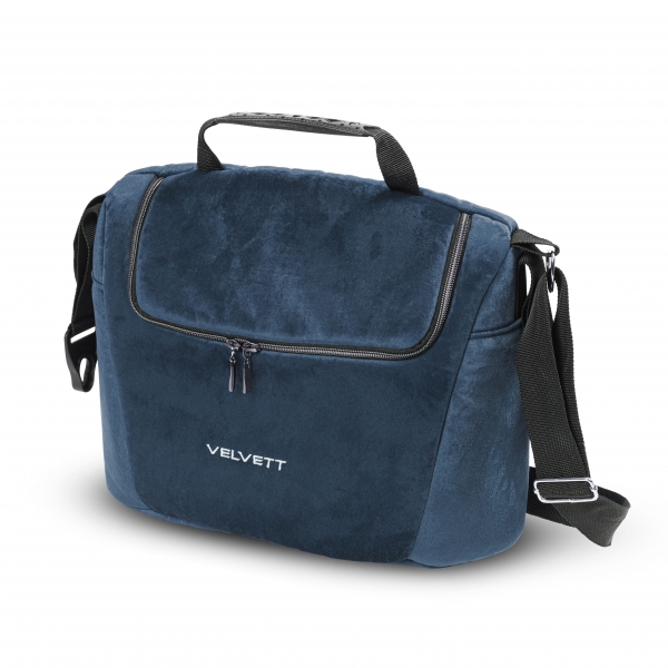 VELVETT Wickeltasche samt Kobalt Blue