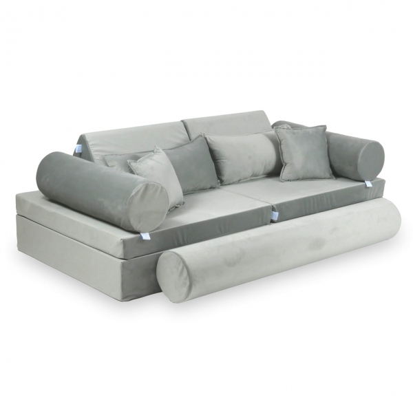 MiMii Spielsofa Deluxe Velvet - stone grey