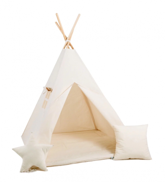 Design4Kids Tipi-Zelt M-Set Milky Land - beige
