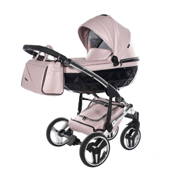 JUNAMA Kombi Kinderwagen DIAMOND FLUO - pink