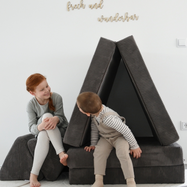 Design4Kids Spielsofa Cord Grande Classic - smokey taupe