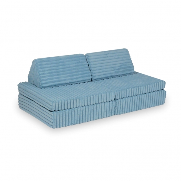 MiMii Spielsofa Mini Classic Waffle-Cord - morning blue
