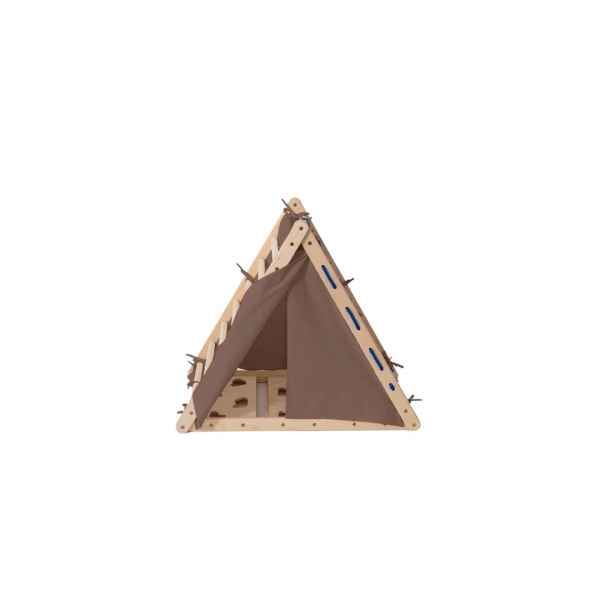Design4Kids Baumwollzelt/Fuchsbau für Kletterdreieck Lemur/ Katta/ Indri - dunkelbraun