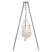NONOMO Federwiegen Motor MOVE-Set Baby Classic & Gestell TIPI anthrazit - Cherry Blossom