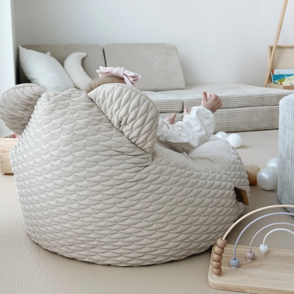 MeowBaby Sitzsack Dune Bär - ivory