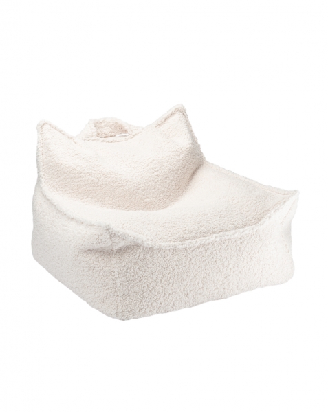 WIGIWAMA Sitzsack Sessel Creme | Teddy-Stoff