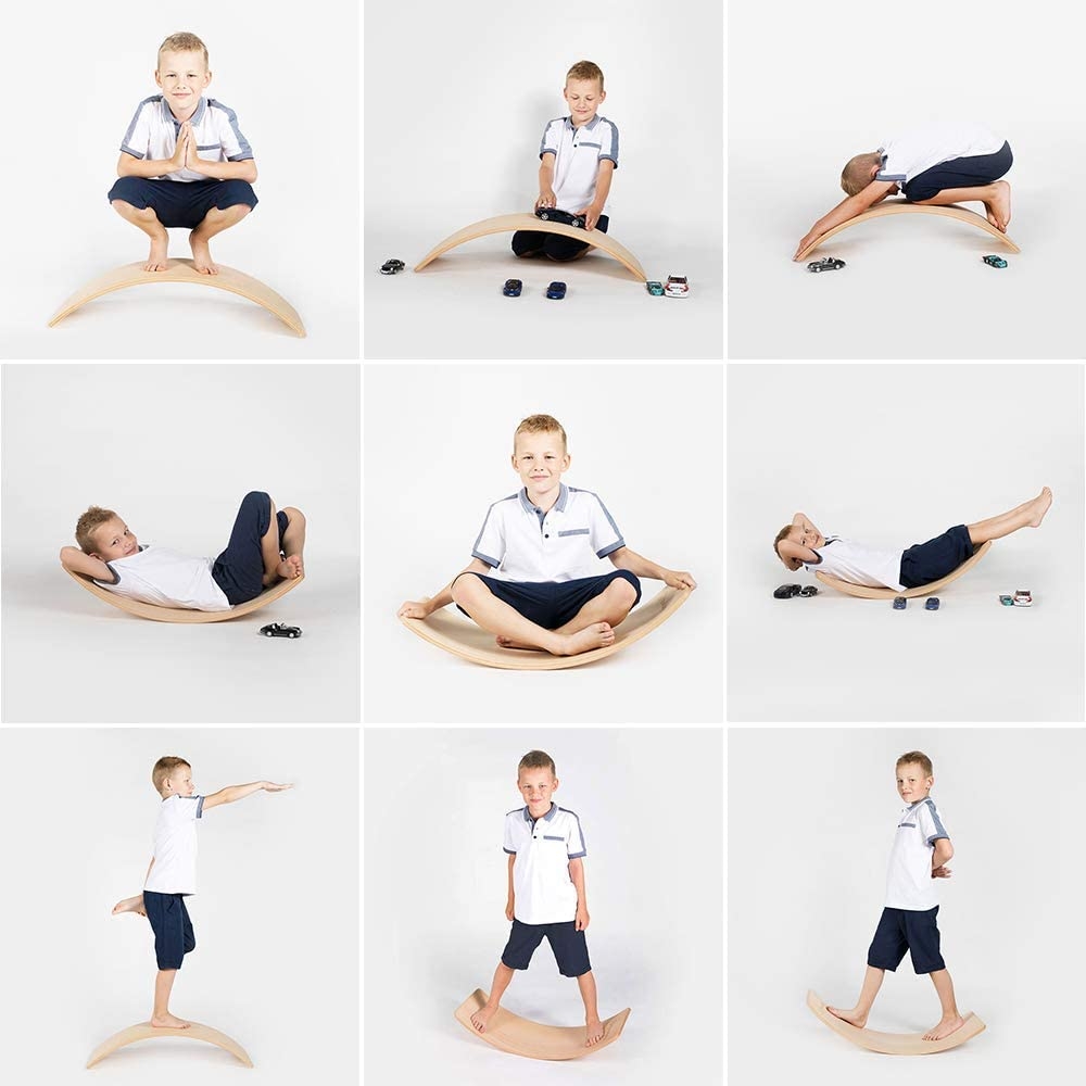 MeowBaby Balance Board aus Holz für Kinder Die kleine Schnullerbacke