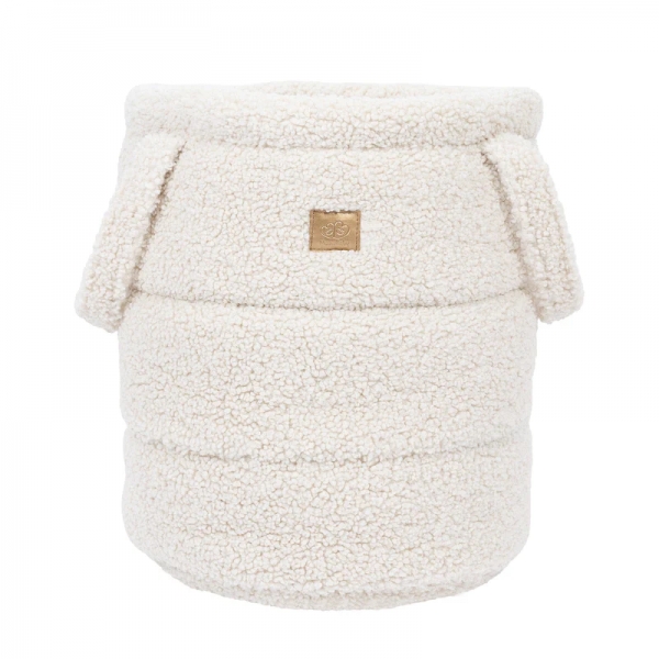 MeowBaby Spielzeugtonne aus Cord Bearly - beige/creme