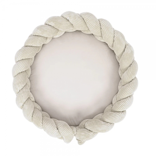 MeowBaby Babynestchen Cord mit Spielmatte &amp; Bettumrandung – Ästhetik vanilla