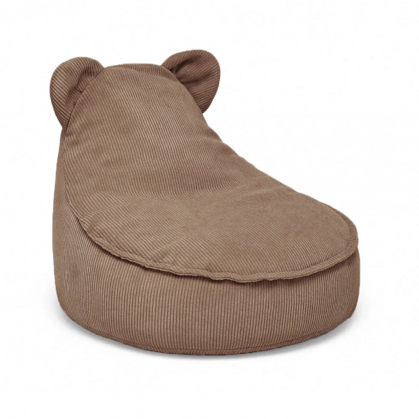 MeowBaby Sitzsack Bär Cord Premium - braun