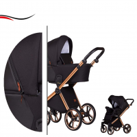 Baby Merc Kombikinderwagen 2 in 1 Mango ltd. ML206 rotgold schwarz - 10-teilig